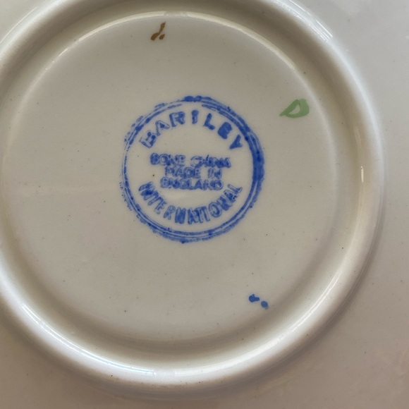 Windsor Bone China Mint Cabbage Rose Bartley Saucer 171/60 Gold Gilded England - Picture 4 of 6